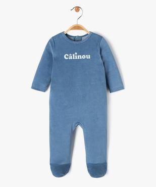 Pyjama dors-bien en velours avec message bébé vue1 - PREMIER PRIX BY GEMO - GEMO