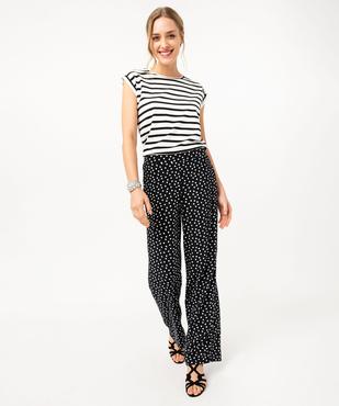 Tee-shirt rayé à manches ultra courtes femme vue5 - GEMO 4G FEMME - GEMO