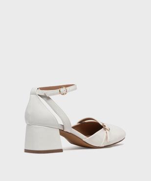 Escarpins vernis à bout arrondi avec bride cheville femme - Follow Me vue4 - FOLLOW ME - GEMO