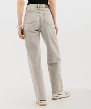 Jean wide leg taille haute coloris délavé femme vue3 - GEMO 4G FEMME - GEMO