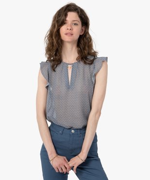 Blouse femme sans manches avec fente sur le décolleté vue1 - GEMO(FEMME PAP) - GEMO