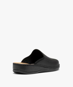 Chaussons homme confort mules unies dessus cuir vue4 - GEMO(HOMWR HOM) - GEMO