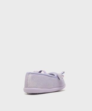 Chaussons ballerines en velours imprimés à détails en relief fille vue4 - GEMO (ENFANT) - GEMO