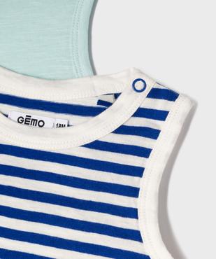 Débardeurs imprimés bébé garçon (lot de 2) vue2 - GEMO(BEBE DEBT) - GEMO