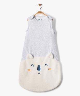 Gigoteuse en velours TOG 2,5 avec motif en maille peluche bébé vue1 - GEMO 4G BEBE - GEMO