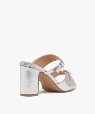 Mules à talon métallisées femme vue6 - FOLLOW ME - GEMO