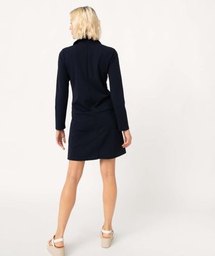 Robe femme en maille avec col chemise et zip vue3 - GEMO(FEMME PAP) - GEMO
