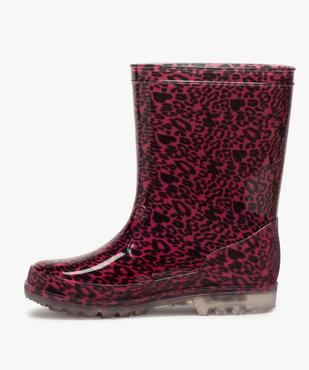 Bottes de pluie fille imprimées à semelle lumineuse vue3 - GEMO (ENFANT) - GEMO