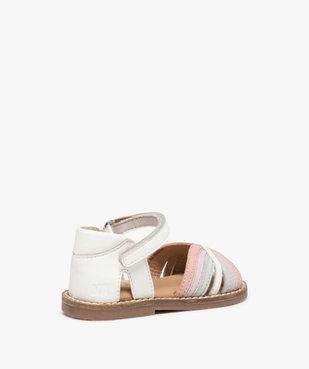 Sandales bébé fille en cuir motif arc-en-ciel – NA! vue4 - NA! - GEMO