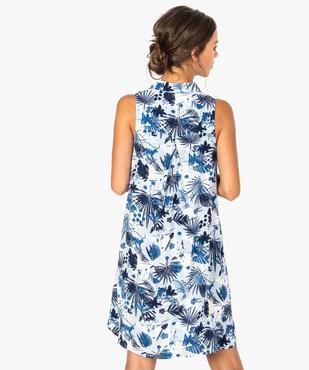 Robe femme imprimée forme chemise sans manches vue3 - FOLLOW ME - GEMO