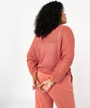 Pull ajouré en maille scintillante femme grande taille vue3 - GEMO (G TAILLE) - GEMO