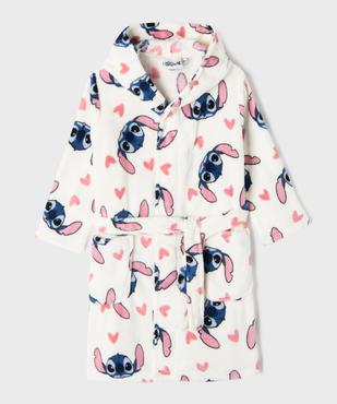 Robe de chambre à capuche en maille douillette Stitch fille - Disney vue1 - LILO & STITCH - GEMO