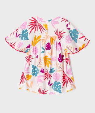 Robe de plage légère et fluide imprimée fille vue3 - GEMO 4G FILLE - GEMO