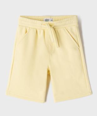 Bermuda en maille French Terry avec ceinture ajustable garçon vue2 - GEMO 4G GARCON - GEMO
