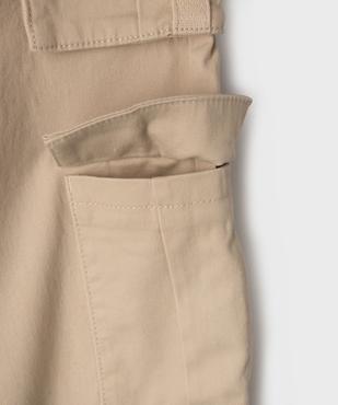 Pantalon coupe cargo straight avec taille élastique fille vue6 - GEMO 4G FILLE - GEMO