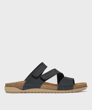 Sandales mules confort dessus cuir nubuck femme vue1 - G'FLEX - GEMO