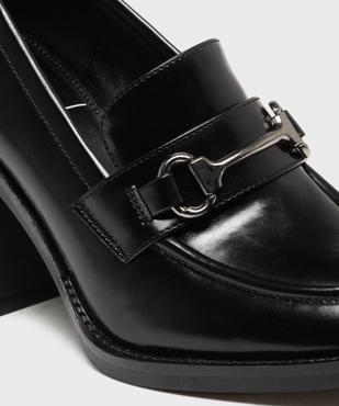 Mocassins à talon bloc avec bijou métallique sur le dessus femme - 5 Miles vue6 - 5 MILES - GEMO