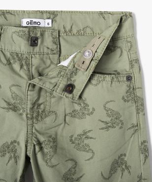 Bermuda en coton twill imprimé à revers garçon vue2 - GEMO 4G GARCON - GEMO
