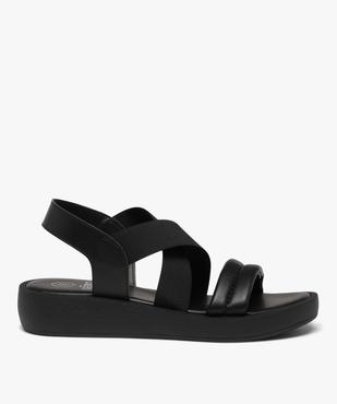 Sandales femme unies à brides élastiquées vue1 - GEMO (CASUAL) - GEMO
