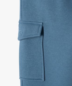Pantalon de jogging molletonné avec poches à rabat garçon vue3 - GEMO (ENFANT) - GEMO