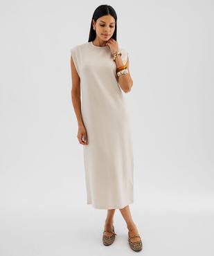 Robe sweat longue sans manches femme vue1 - GEMO 4G FEMME - GEMO