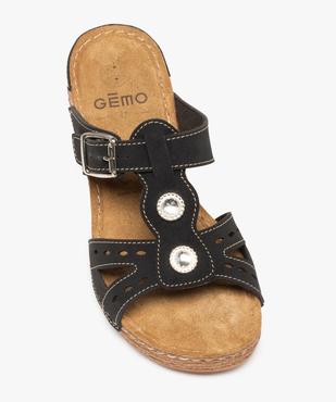 Mules femme confort compensées ornées de strass vue5 - GEMO (CONFORT) - GEMO