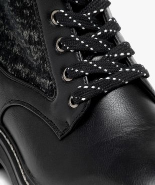 Boots femme unies en maille élastique style chaussette à semelle crantée vue6 - GEMO (CASUAL) - GEMO