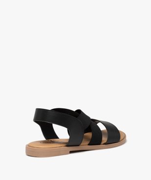 Sandales femme à talon plat et brides élastiques unies  vue4 - VALENTINA BALDA - GEMO