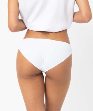 Culotte femme en microfibre et dentelle (lot de 2) vue2 - GEMO(HOMWR FEM) - GEMO
