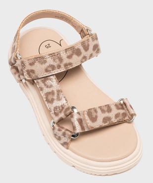 Sandales sportswear motif léopard pailleté fille - Lovely Wings vue5 - LOVELY WINGS - GEMO