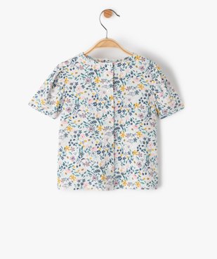 Blouse bébé fille à manches courtes et col en dentelle anglaise vue3 - GEMO(BEBE DEBT) - GEMO