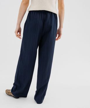 Pantalon ample, fluide et texturée femme vue4 - GEMO(FEMME PAP) - GEMO