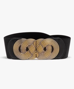 Ceinture large élastique avec boucle fantaisie en métal femme vue1 - GEMO (ACCESS) - GEMO