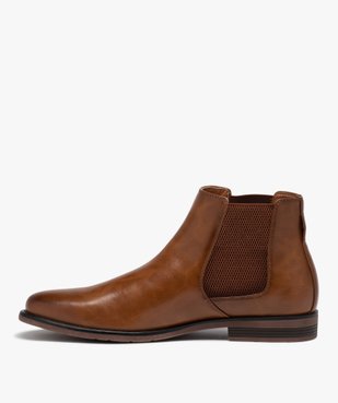 Boots homme unies style Chelsea vue4 - GEMO(URBAIN) - GEMO
