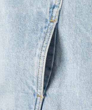 Veste en jean fille sans manches délavé vue3 - GEMO 4G FILLE - GEMO