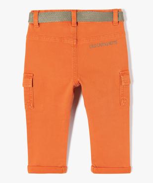 Pantalon bébé garçon cargo avec ceinture chinée - LuluCastagnette vue6 - LULUCASTAGNETTE - GEMO