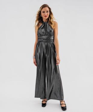 Combinaison pantalon multilook en maille fluide et brillante femme vue4 - GEMO(FEMME PAP) - GEMO