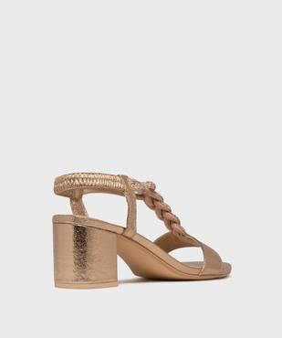 Sandales à talon large et bride bijou en strass femme vue4 - VALENTINA BALDA - GEMO