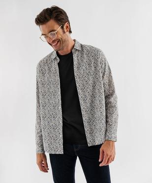 Chemise à motifs fleuris coupe regular homme vue1 - GEMO (HOMME) - GEMO