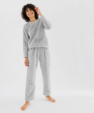 Pyjama en maille peluche douillette femme vue1 - GEMO(HOMWR FEM) - GEMO