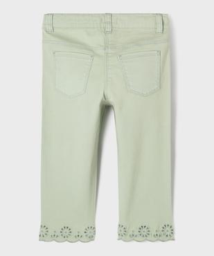 Pantacourt slim finitions brodées fille vue4 - GEMO (ENFANT) - GEMO