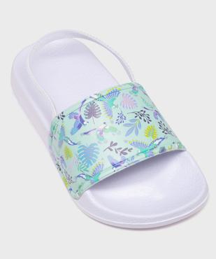 Mules de piscine avec bride cheville élastique et bandeau imprimé fille  vue5 - GEMO (PLAGE) - GEMO