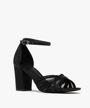 Sandales à talon brillantes à strass femme vue3 - FOLLOW ME - GEMO