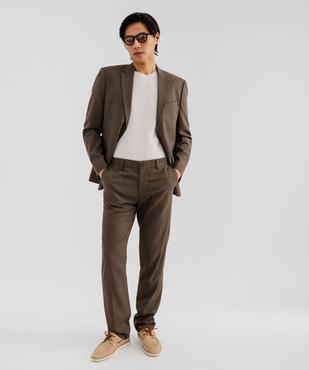 Veste de costume slim fit en viscose et lin homme vue4 - GEMO 4G HOMME - GEMO
