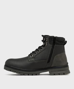 Boots à semelle crantée et doublure chaude double fermeture homme - Urban Step vue3 - URBAN STEPS GEMO FOR GOOD - GEMO