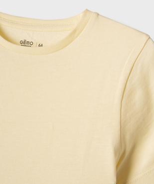 Tee-shirt à manches courtes en coton uni garçon vue2 - GEMO 4G GARCON - GEMO