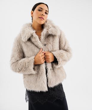 Manteau court fourrure imitation femme vue1 - GEMO(FEMME PAP) - GEMO