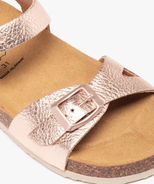 Sandales fille à semelle liège et brides à boucle vue6 - GEMO (ENFANT) - GEMO