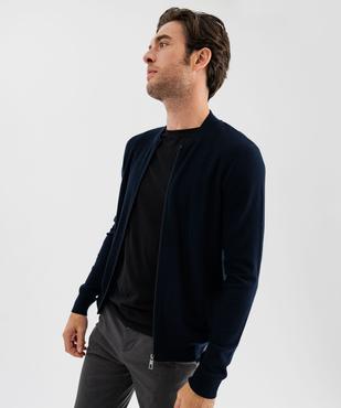 Gilet zippé en maille viscose texturée homme vue5 - GEMO 4G HOMME - GEMO