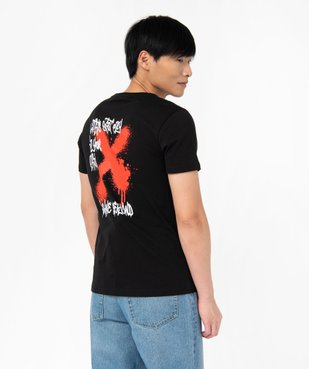 Tee-shirt manches courtes imprimé graffiti homme vue3 - GEMO (HOMME) - GEMO